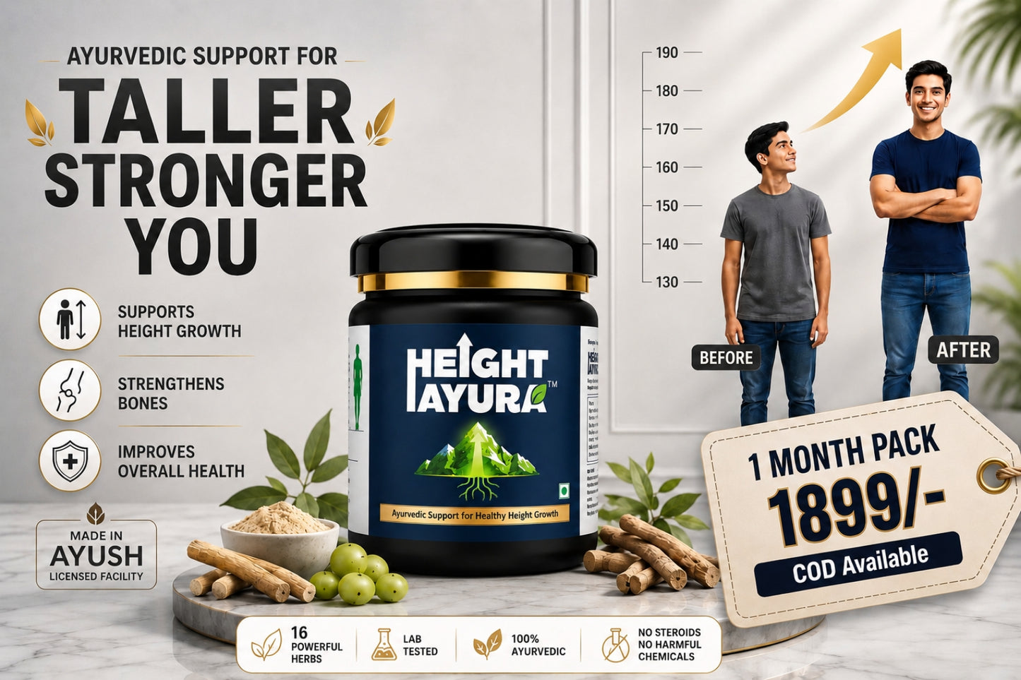 Height Ayura – Ayurvedic Support for Healthy Height Growth